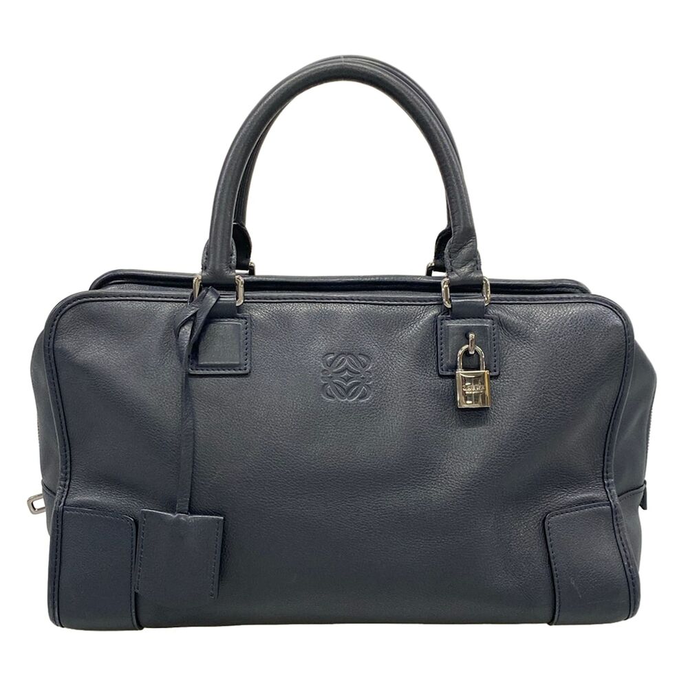 Loewe Amazona 36 Handbag Purple Navy